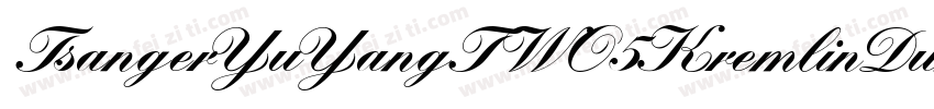 TsangerYuYangT WO5KremlinDuma Bold字体转换